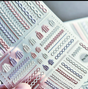Pastel Sweater Nail Decals