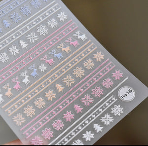Pastel Christmas Sweater Nail Decals